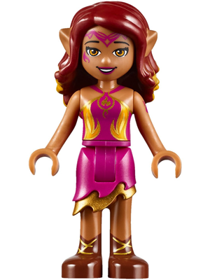 LEGO Minifigure-Azari Firedancer, Magenta and Gold-Elves-elf036-Creative Brick Builders